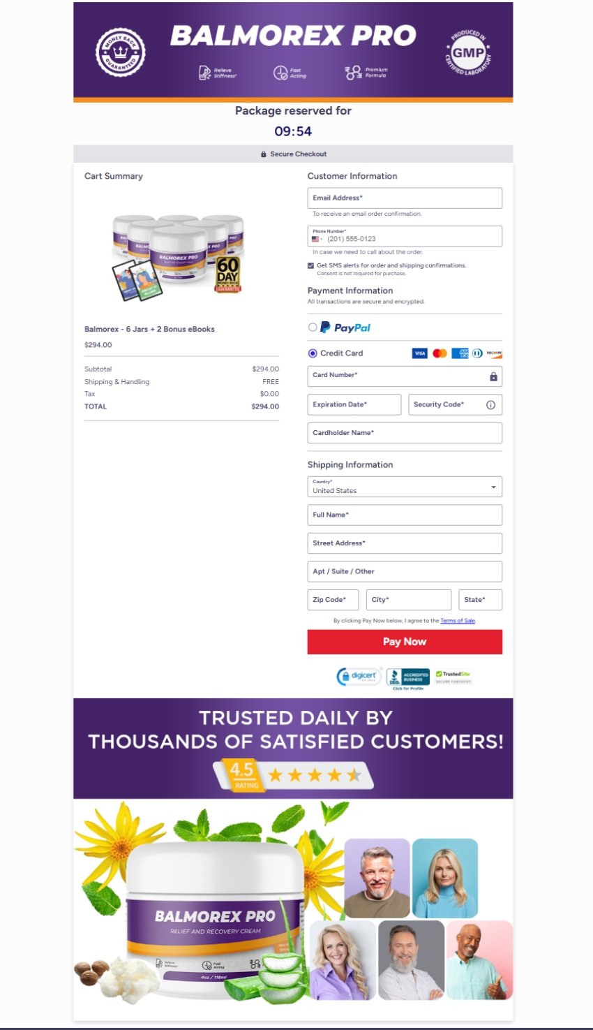 Balmorex pro Official Website Secure Order Page